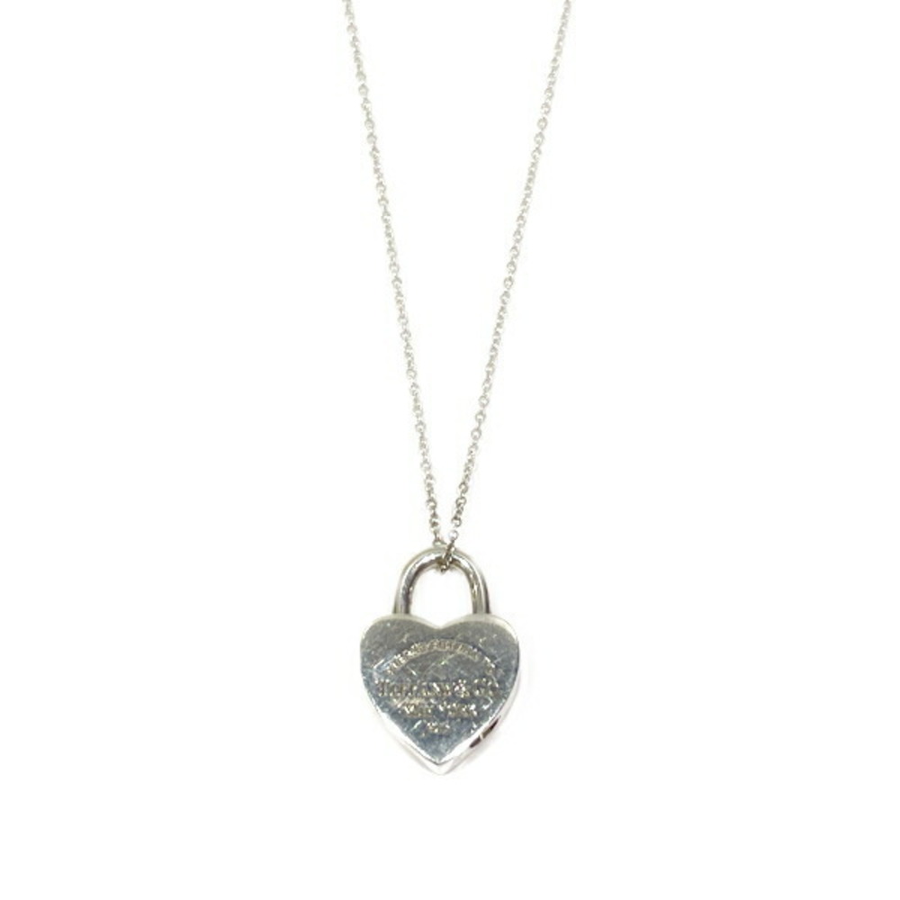Tiffany Return to Tiffany Heart Lock Necklace Silver
